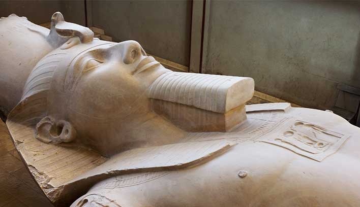 A photo of a pharaoh's sarcophagus
