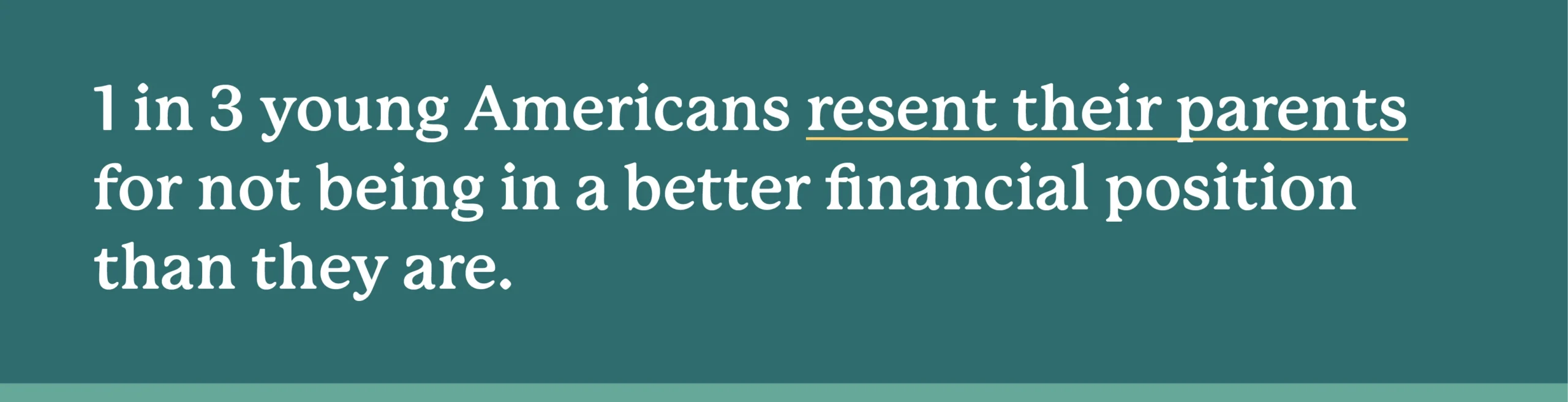 A text graphic displaying an insight regarding Americans’ views on their parents financial choices