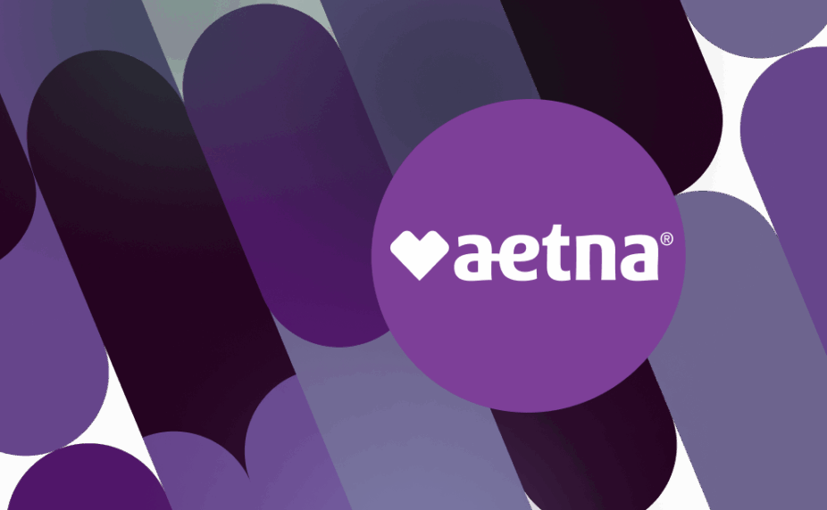 Pattererned graphic with Aetna life insurance logo